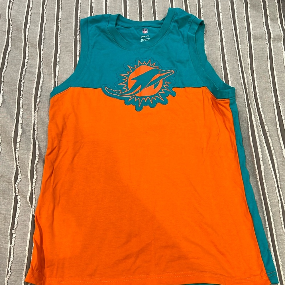 Boys SZ L NFL MIAMI DOLPHINS TANK TOP